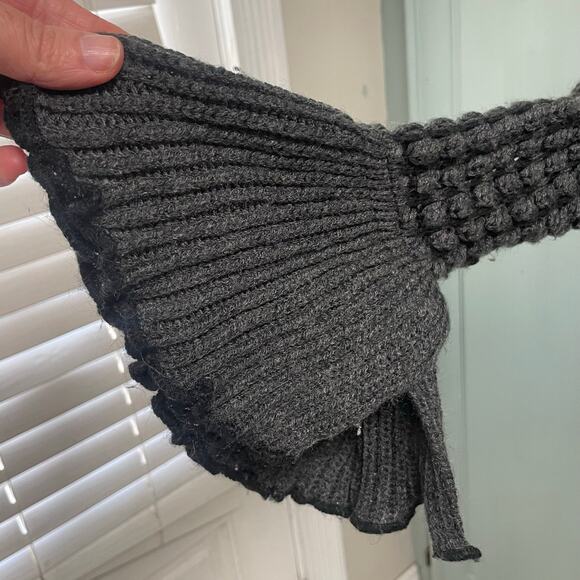 Y2K Vintage Beaded Chunky Sweater Bell Sleeve Whimsigoth Witchy Romantic Small - Picture 5 of 5